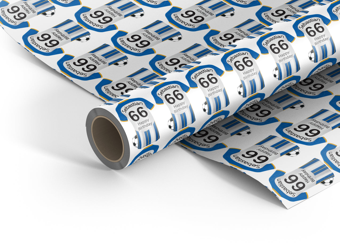 Brighton Personalised Football Wrapping Paper