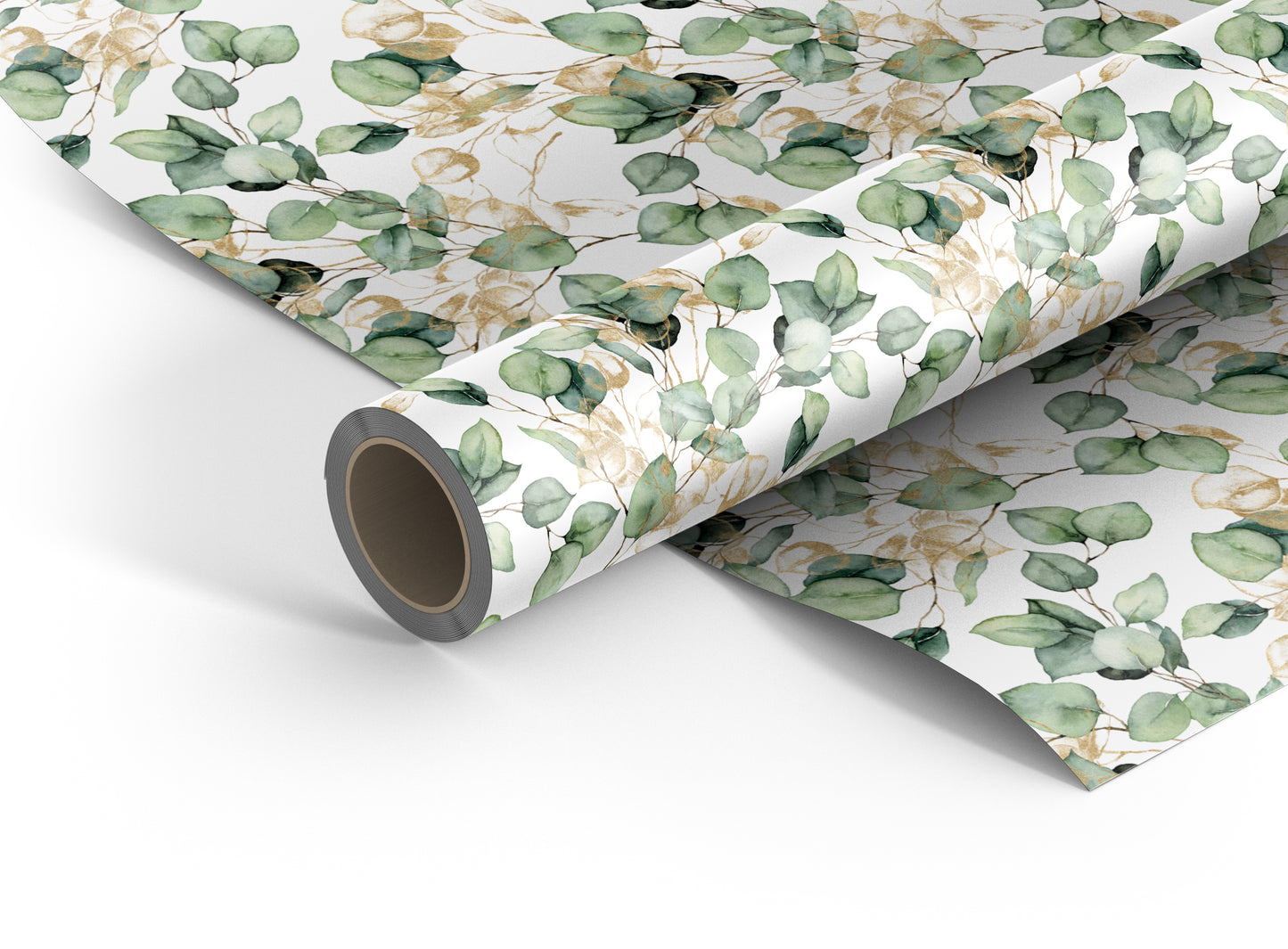 Eucalyptus & Gold Leaf wrapping paper