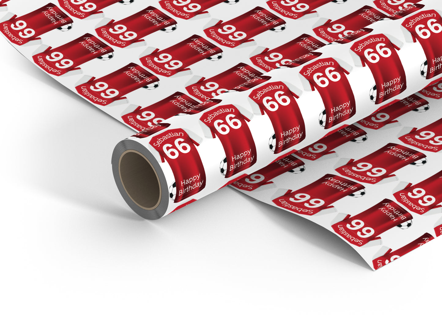 Arsenal Personalised Football Wrapping Paper