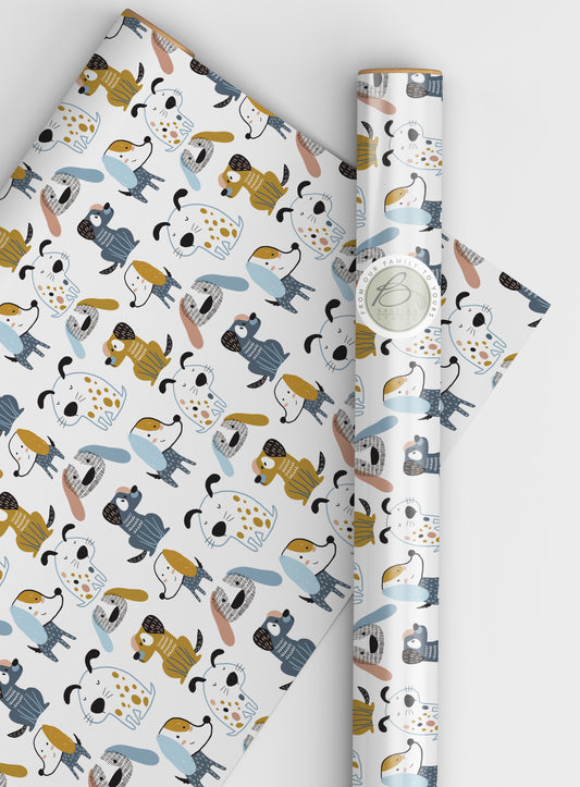 Dog wrapping paper