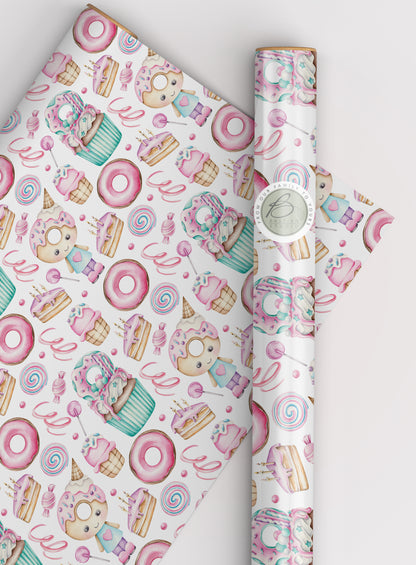 Cake & Muffin Birthday Wrapping Paper