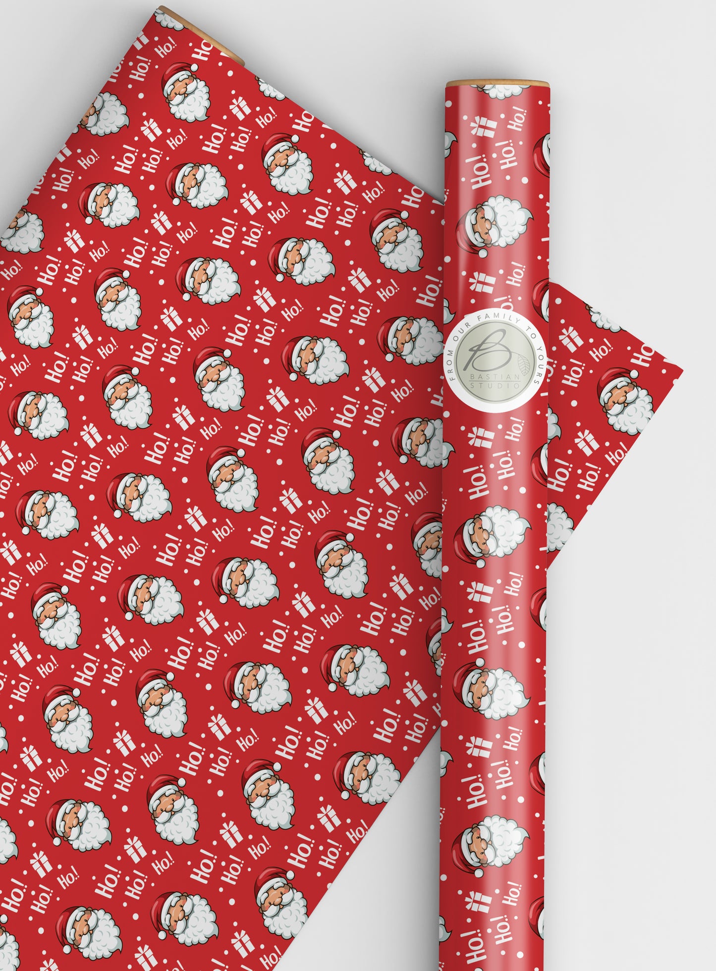 Ho Ho Father Christmas wrapping paper