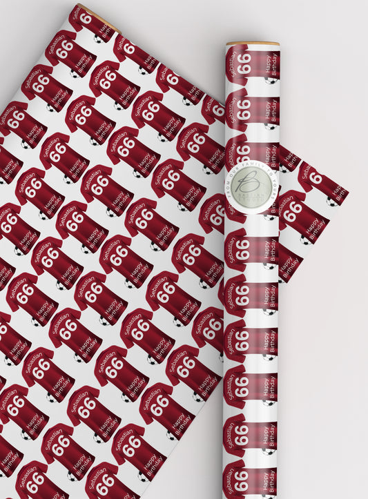 Liverpool Personalised Football Wrapping Paper