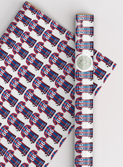 Crystal Place Personalised Football Wrapping Paper