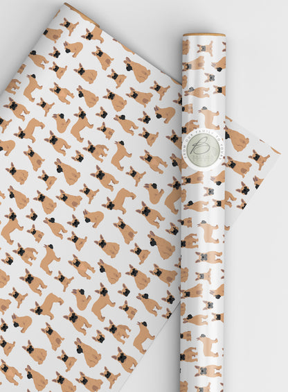 French Bull Dog wrapping paper