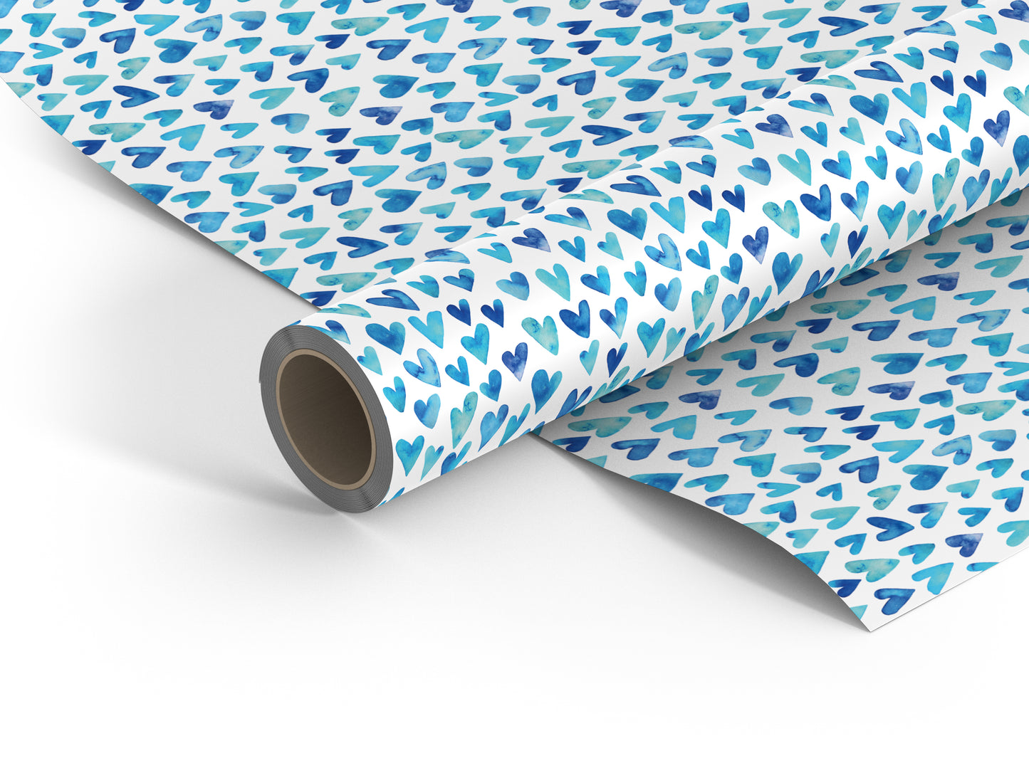 Blue Hearts wrapping paper