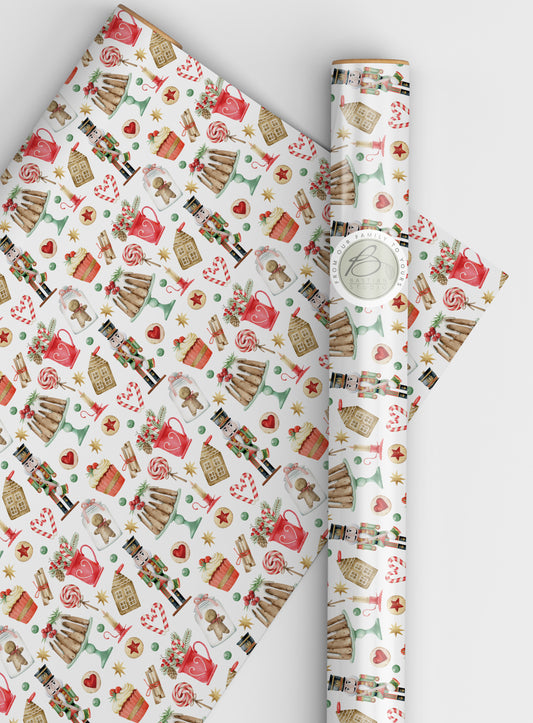 Nutcracker Christmas wrapping paper