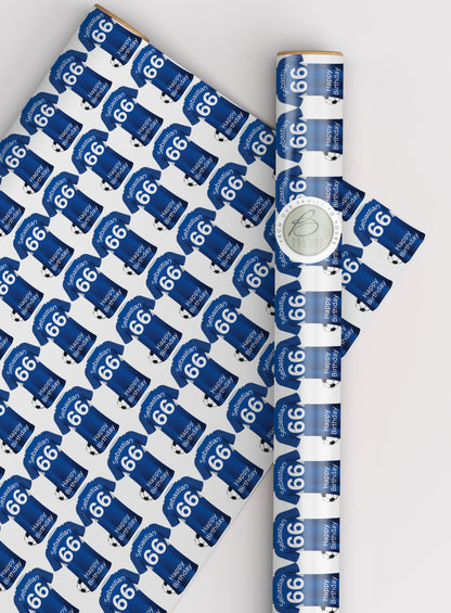 Everton Personalised Football Wrapping Paper