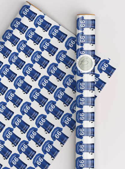 Chelsea Personalised Football Wrapping Paper