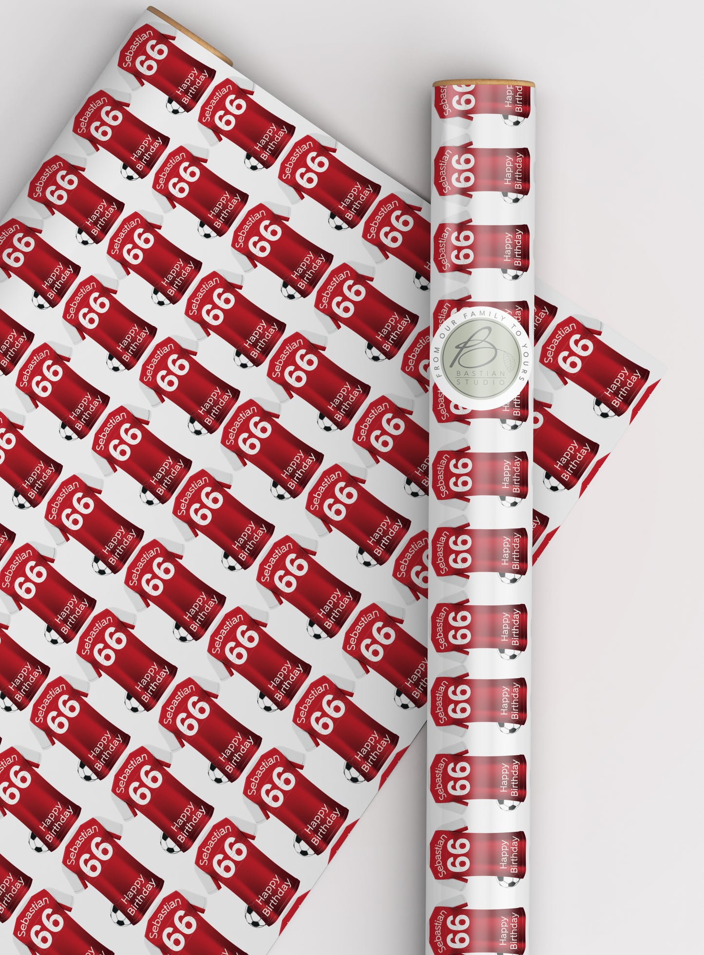 Arsenal Personalised Football Wrapping Paper