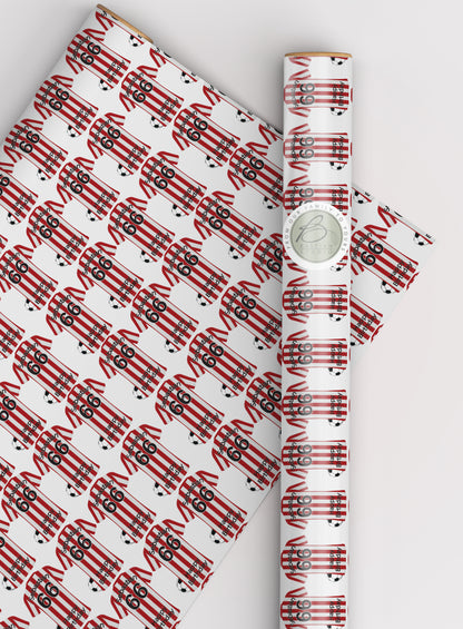 Brentford Personalised Football Wrapping Paper