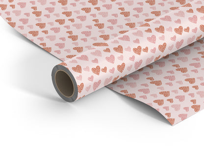 Mixed Hearts wrapping paper