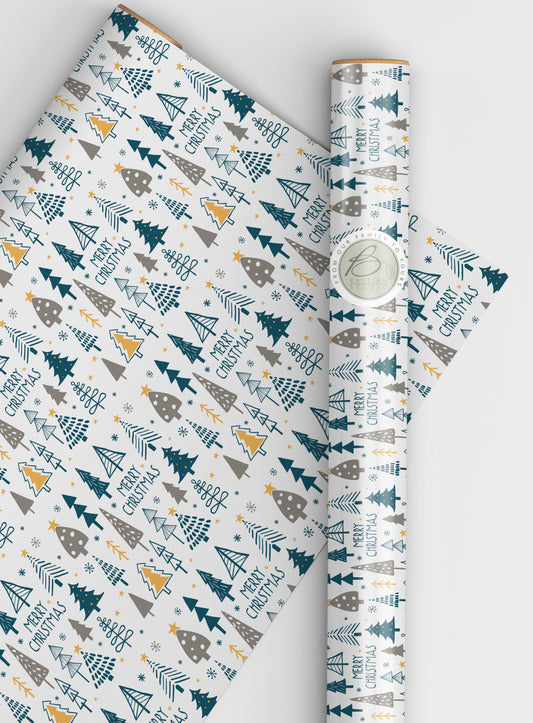 Boho Christmas wrapping paper