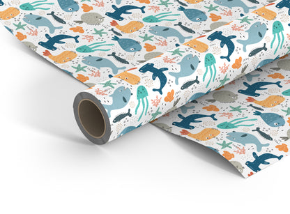 Water animal wrapping paper