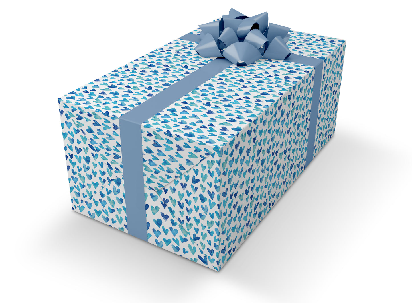 Blue Hearts wrapping paper