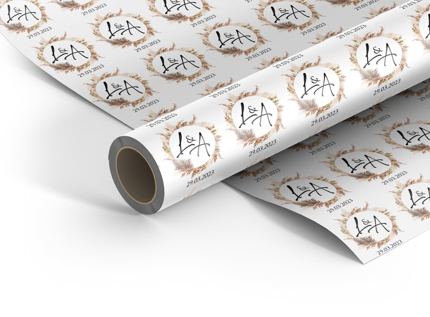 Personalised Rustic Wedding Wrapping Paper