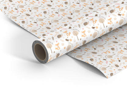 Mr Fox baby wrapping paper