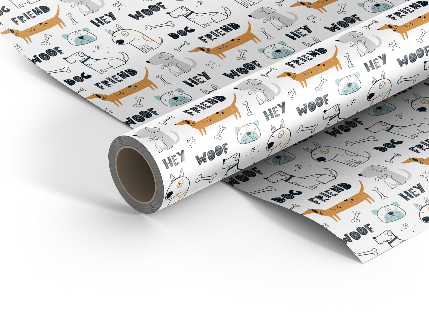 Dog friend wrapping paper