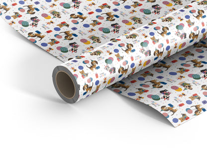 Happy Birthday Dog wrapping paper