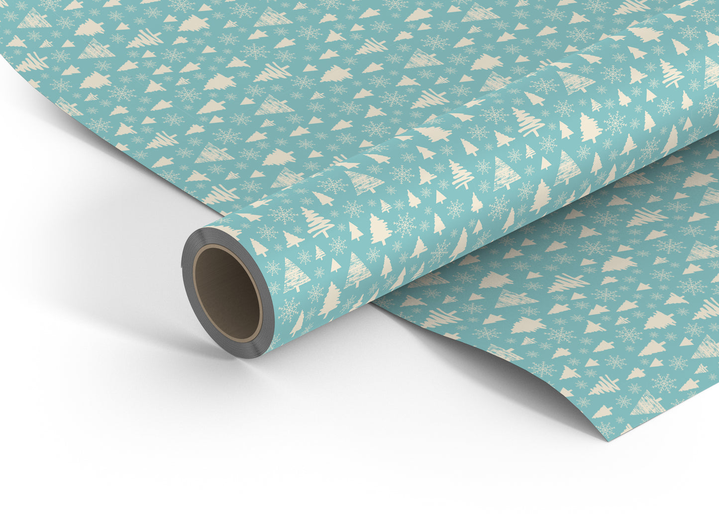 Teal Christmas wrapping paper