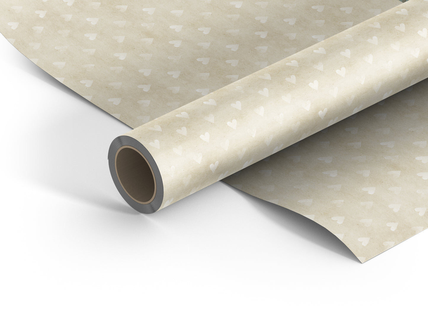 Elegant White Heart wrapping paper