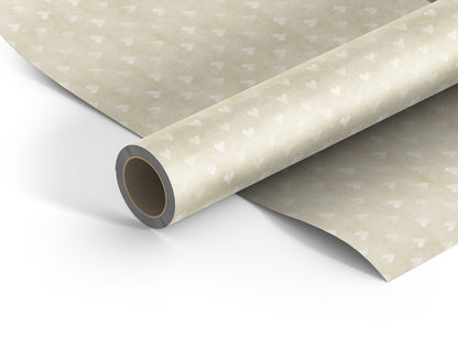 Elegant White Heart wrapping paper