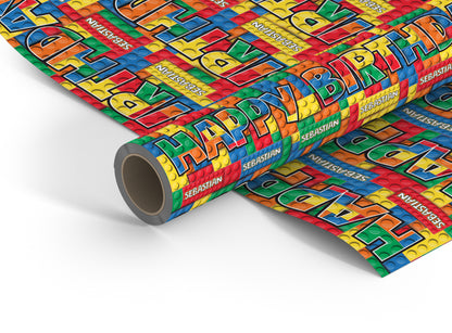 Personalised Lego Wrapping Paper