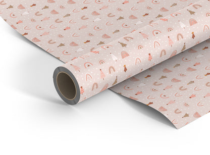 Pink Rainbow wrapping paper