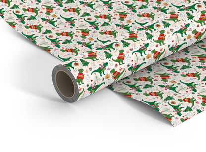 Christmas Dino wrapping paper